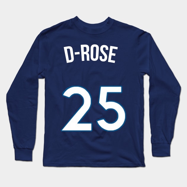 Derrick Rose 'D Rose' Nickname Jersey - Minnesota Timberwolves Long Sleeve T-Shirt by xavierjfong